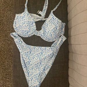 Floral Blue Bikini